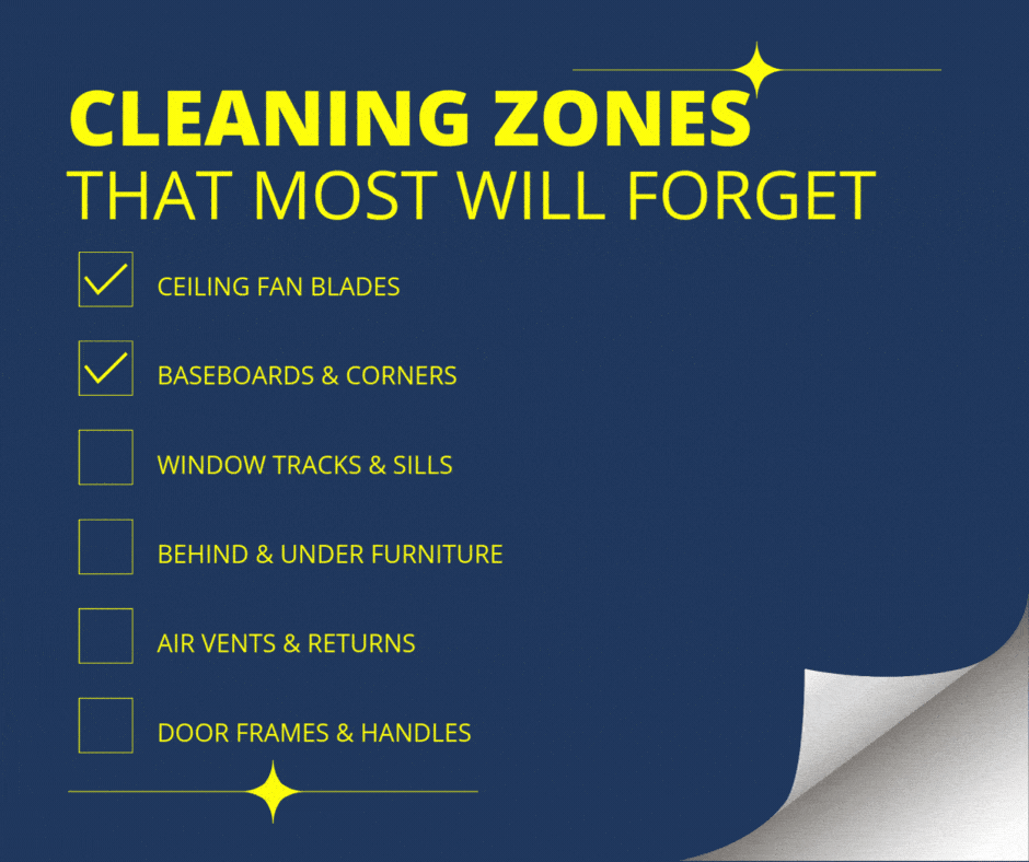 don't forget these during a bedroom clean