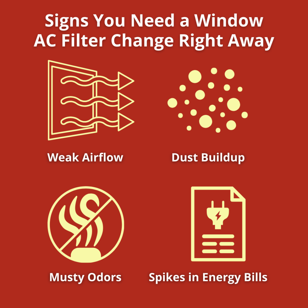 signs you need a window ac filter change
