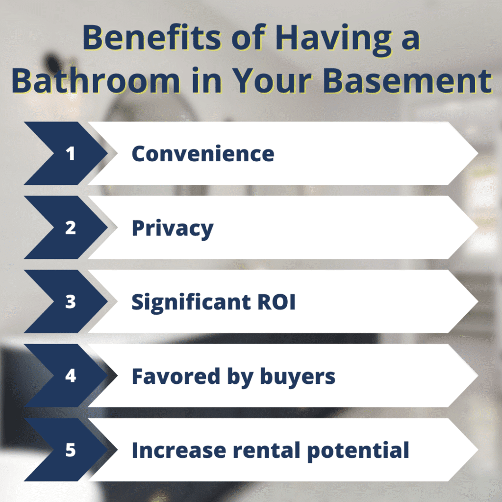 benefits of having a bathroom in your basement